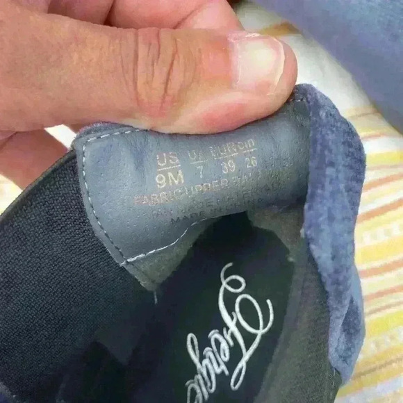 Blue velvet heels - Picture 4 of 8